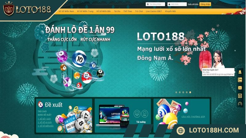 Truy cập vào link đăng nhập vào LOTO188 chính thức